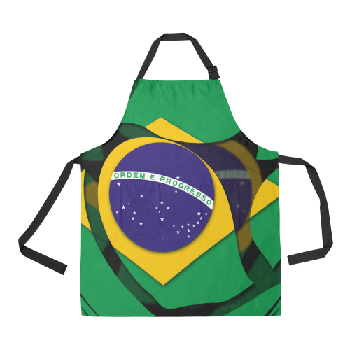 The Flag of Brazil All Over Print Apron