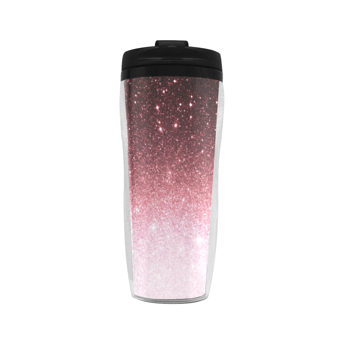 rose gold Glitter gradient Reusable Coffee Cup (11.8oz)