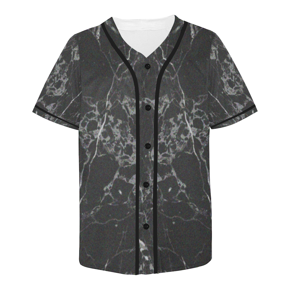 Cracked Marble Gothic Jersey All Over Print Baseball Jersey for Men (Model T50)