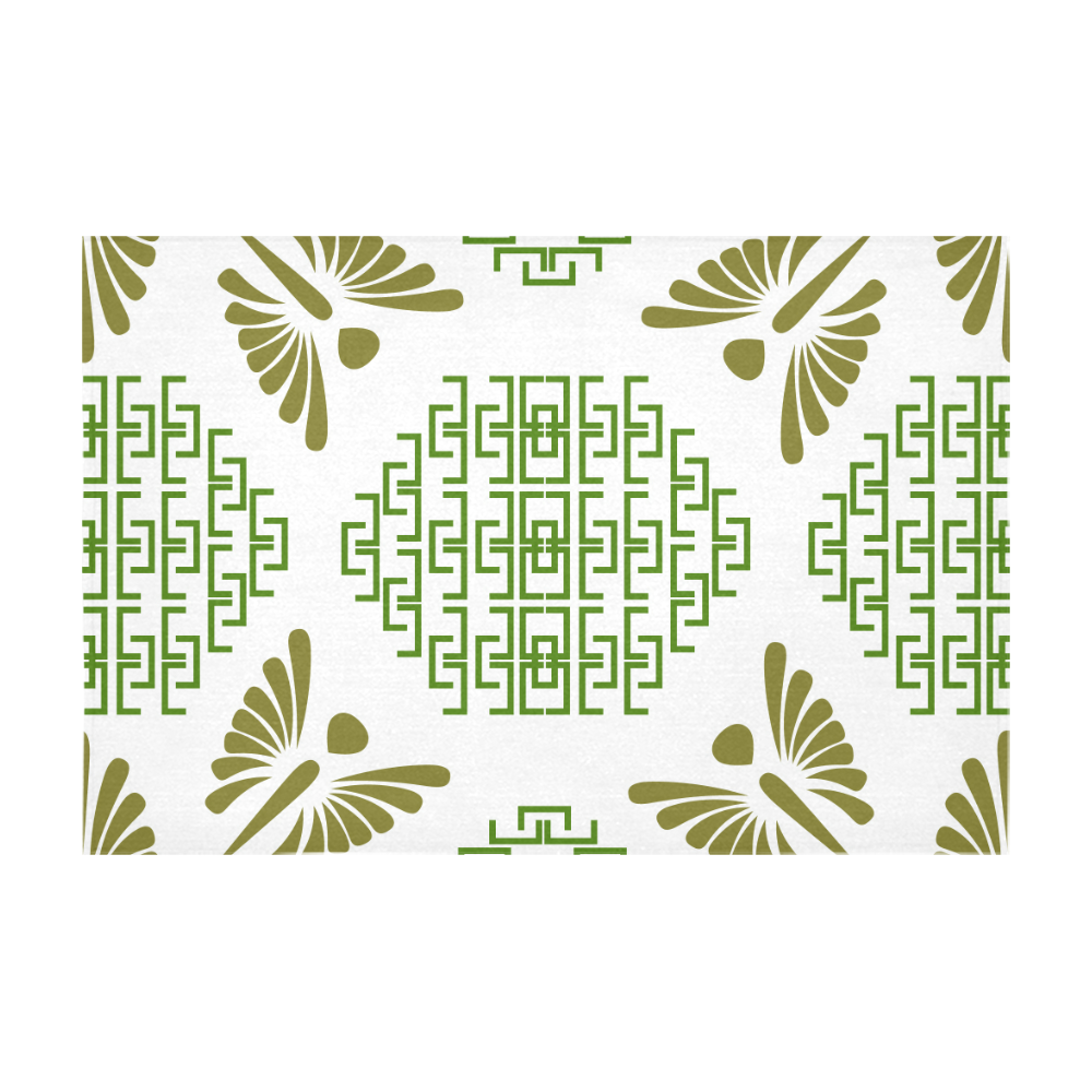 Ethnic folk ornament Cotton Linen Tablecloth 60" x 90"