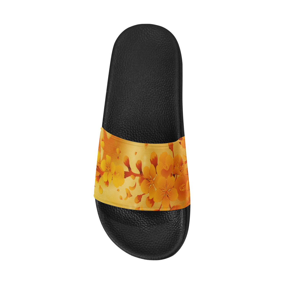 Floral design, soft colors Men's Slide Sandals (Model 057)