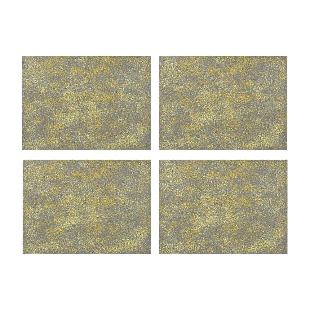 Gray and Yellow Flicks Placemat 14’’ x 19’’ (Four Pieces)