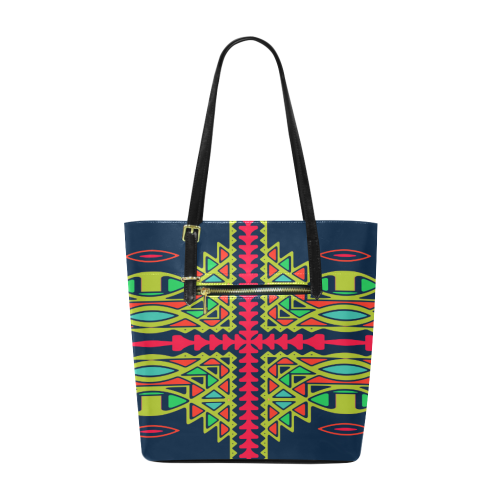 Distorted shapes on a blue background Euramerican Tote Bag/Small (Model 1655)