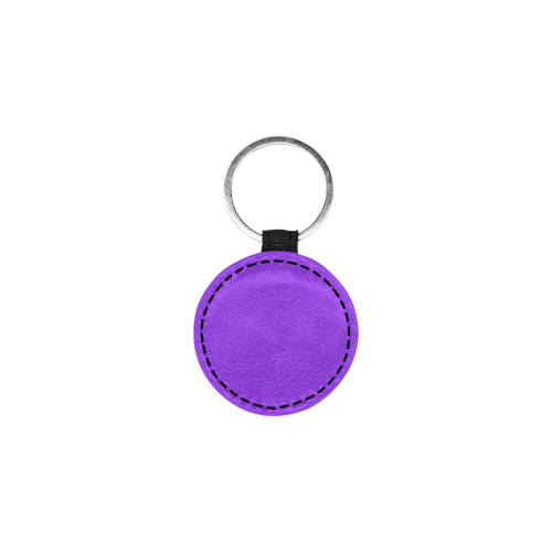 color blue violet Round Pet ID Tag
