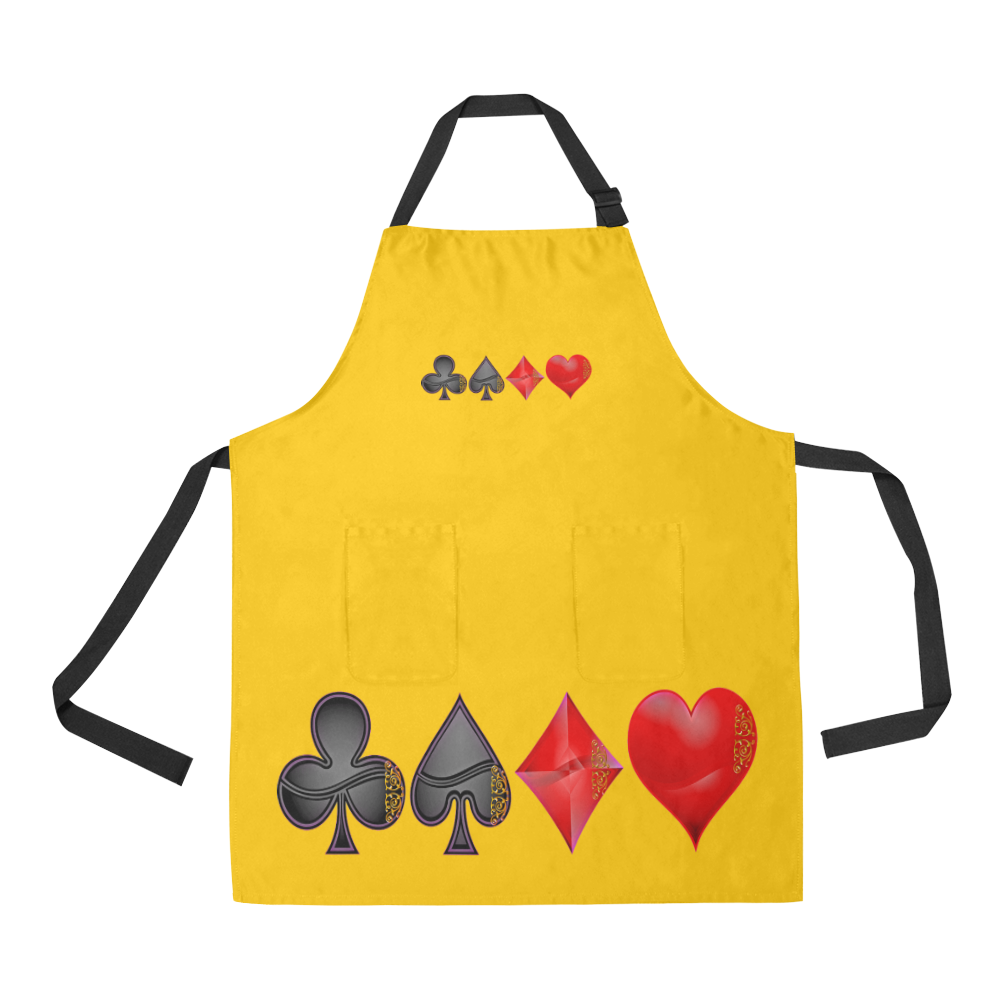 The four suits in playing cards All Over Print Apron