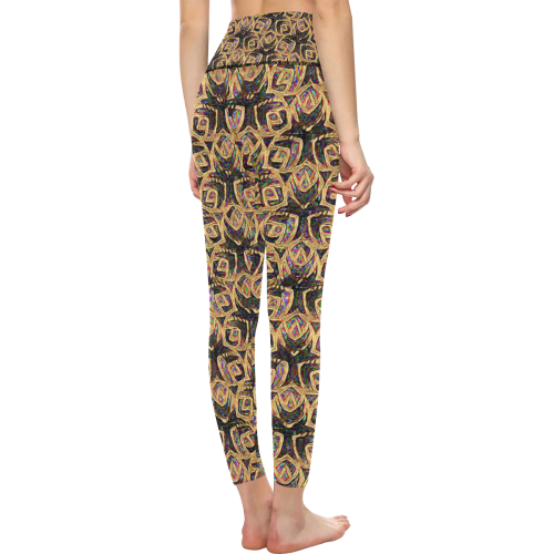 Rosebud Women's All Over Print High-Waisted Leggings (Model L36)