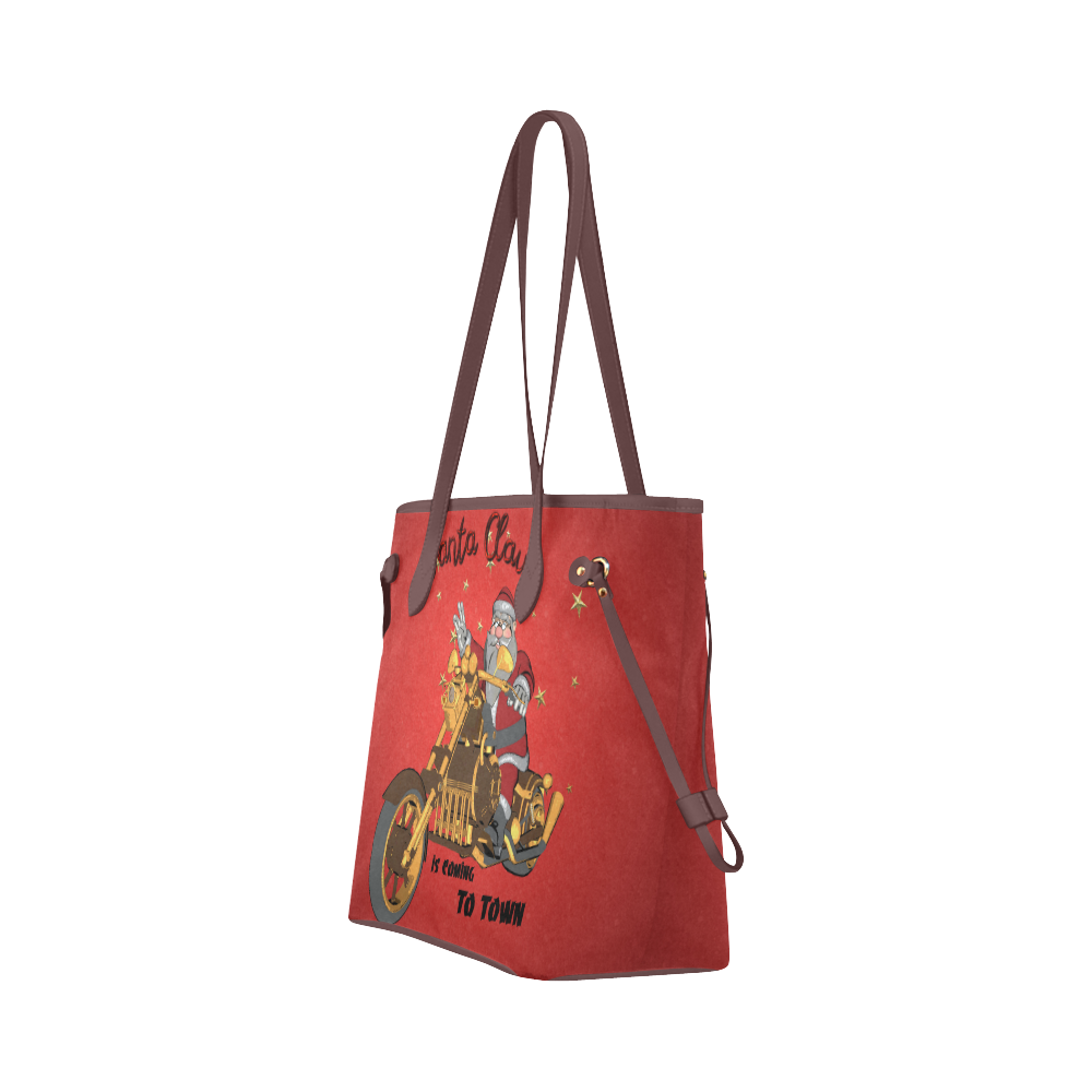 Santa Claus wish you a merry Christmas Clover Canvas Tote Bag (Model 1661)