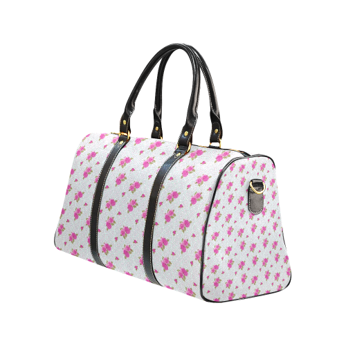 Roses and Pattern 1B by JamColors New Waterproof Travel Bag/Large (Model 1639)