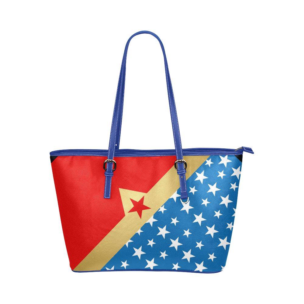 Fairlings Delight's Wonder Woman Collection- Crown 53086c Leather Tote Bag/Small (Model 1651)