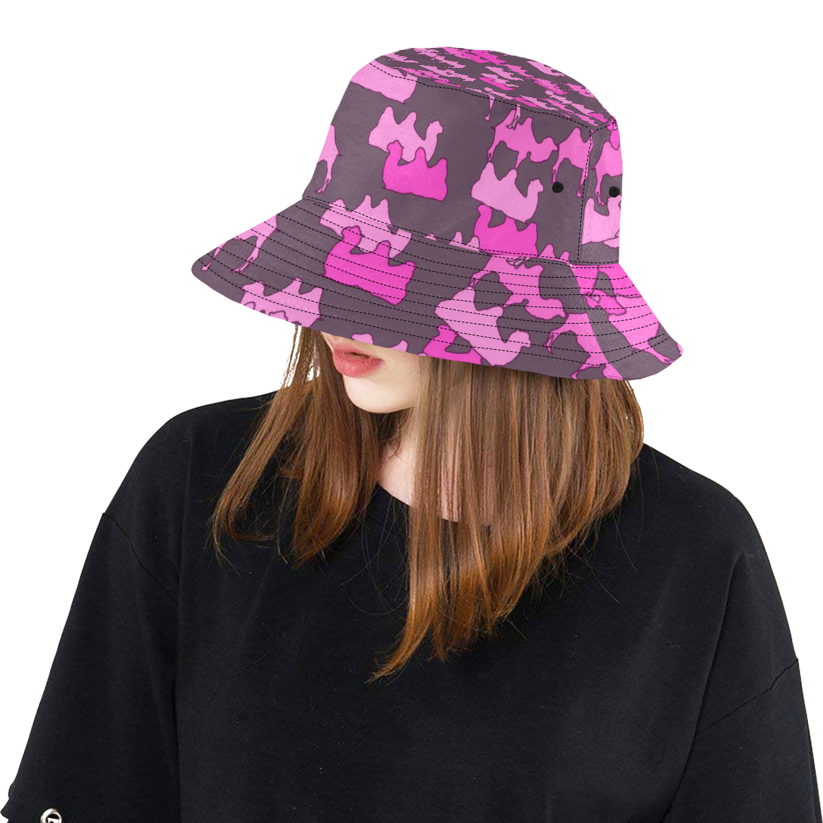 camelflage pink All Over Print Bucket Hat