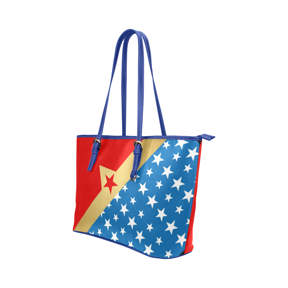 Fairlings Delight's Wonder Woman Collection- Crown 53086c Leather Tote Bag/Small (Model 1651)