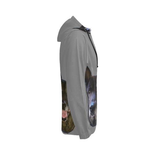 grey gsd jacket All Over Print Full Zip Hoodie for Women (Model H14)