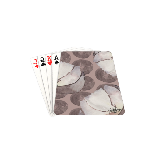 Watercolor Flowers Mauve Playing Cards 2.5"x3.5"