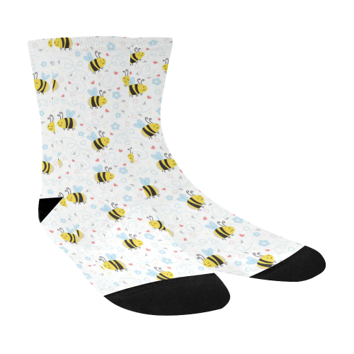 Cute Bee Pattern Crew Socks