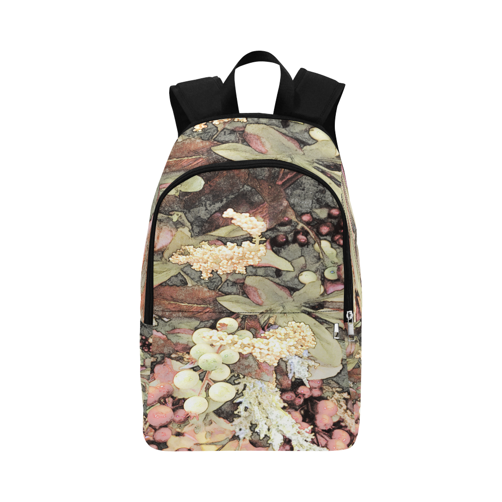 Green Misty Flora Fabric Backpack for Adult (Model 1659)