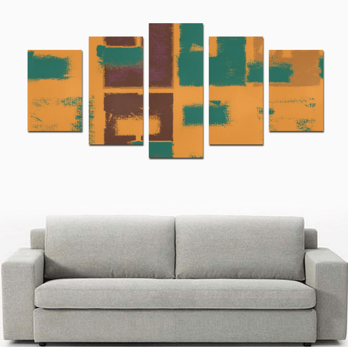 Orange texture Canvas Print Sets D (No Frame)