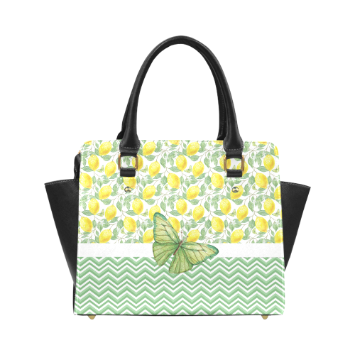 Butterfly And Lemons Classic Shoulder Handbag (Model 1653)