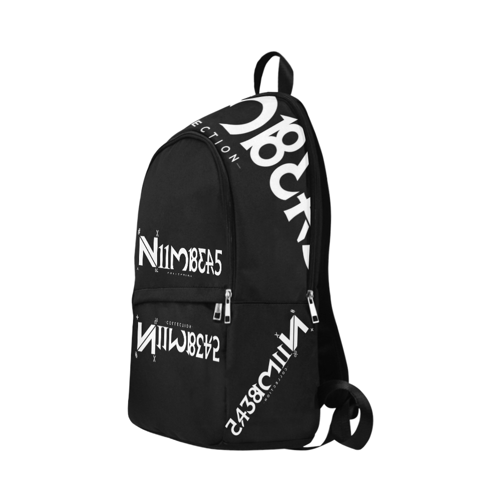 NUMBERS Collection LOGO Black/White Fabric Backpack for Adult (Model 1659)