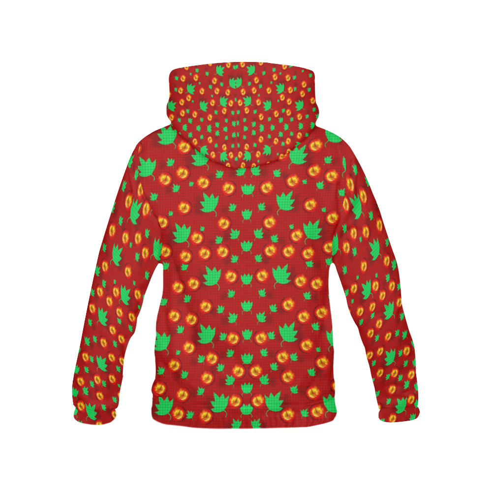 May be Christmas apples ornate All Over Print Hoodie for Men/Large Size (USA Size) (Model H13)