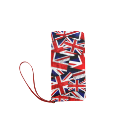 Union Jack British UK Flag - Red Women's Clutch Wallet (Model 1637)