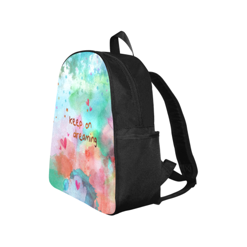 KEEP ON DREAMING - rainbow Multi-Pocket Fabric Backpack (Model 1684)