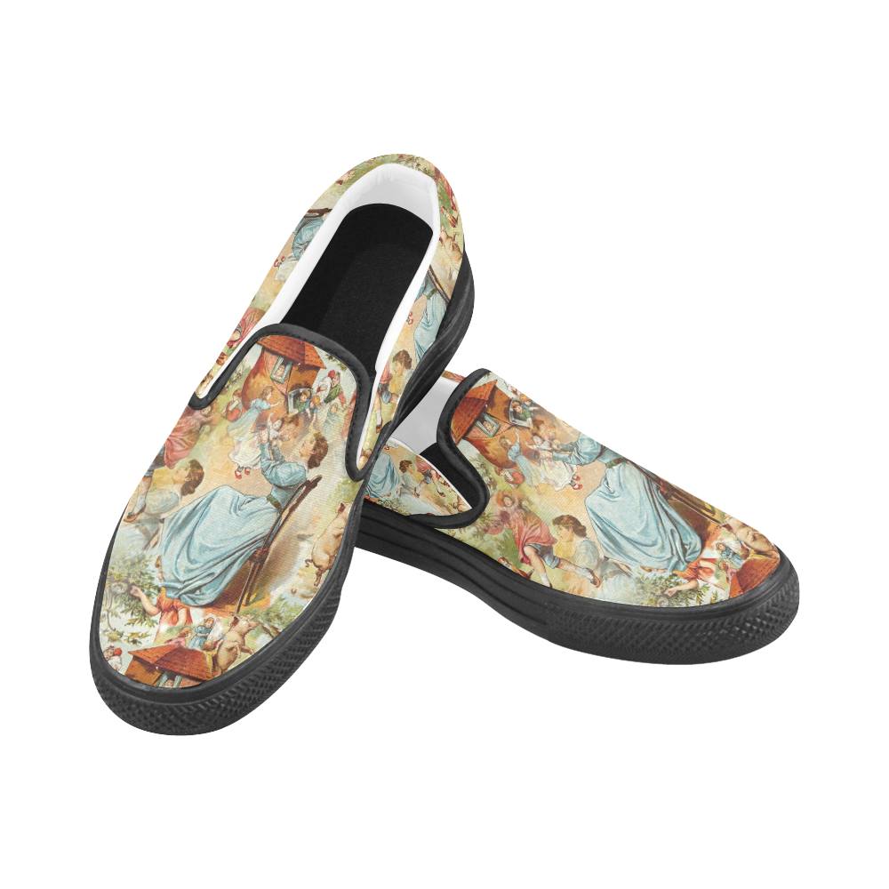 13st Women's Unusual Slip-on Canvas Shoes (Model 019)
