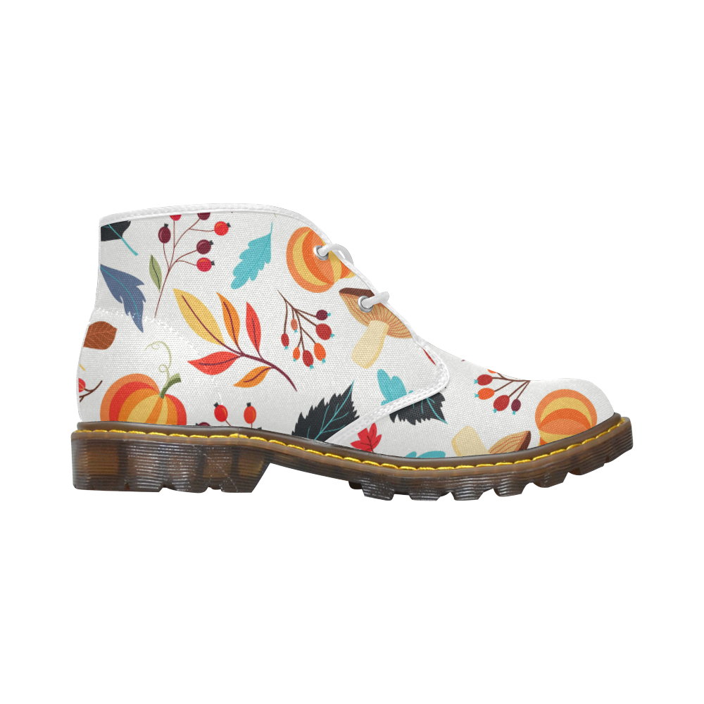 Autumn Mix Women's Canvas Chukka Boots/Large Size (Model 2402-1)
