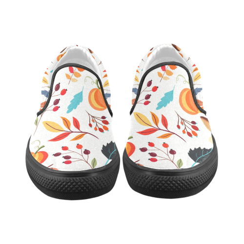 Autumn Mix Slip-on Canvas Shoes for Men/Large Size (Model 019)