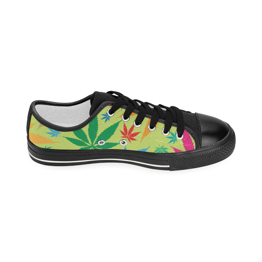 zapato de mujer con hojas de color Women's Classic Canvas Shoes (Model 018)