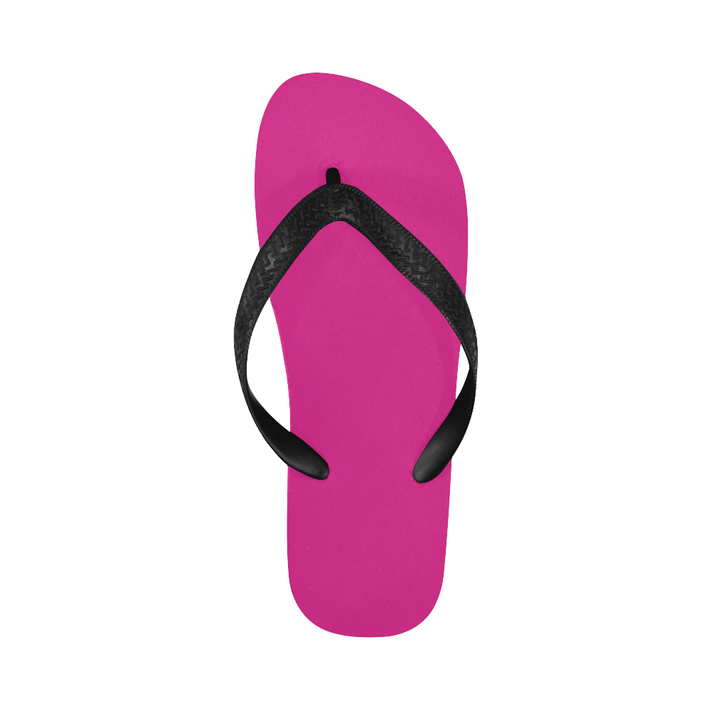 color Barbie pink Flip Flops for Men/Women (Model 040)