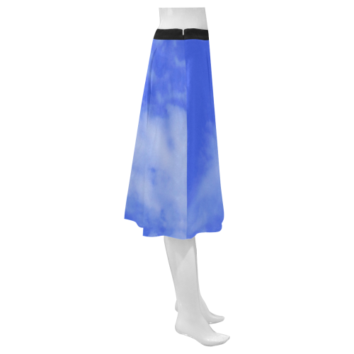 Blue Clouds Mnemosyne Women's Crepe Skirt (Model D16)