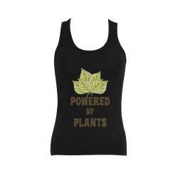 Powered by Plants (vegan) Women's Shoulder-Free Tank Top (Model T35)