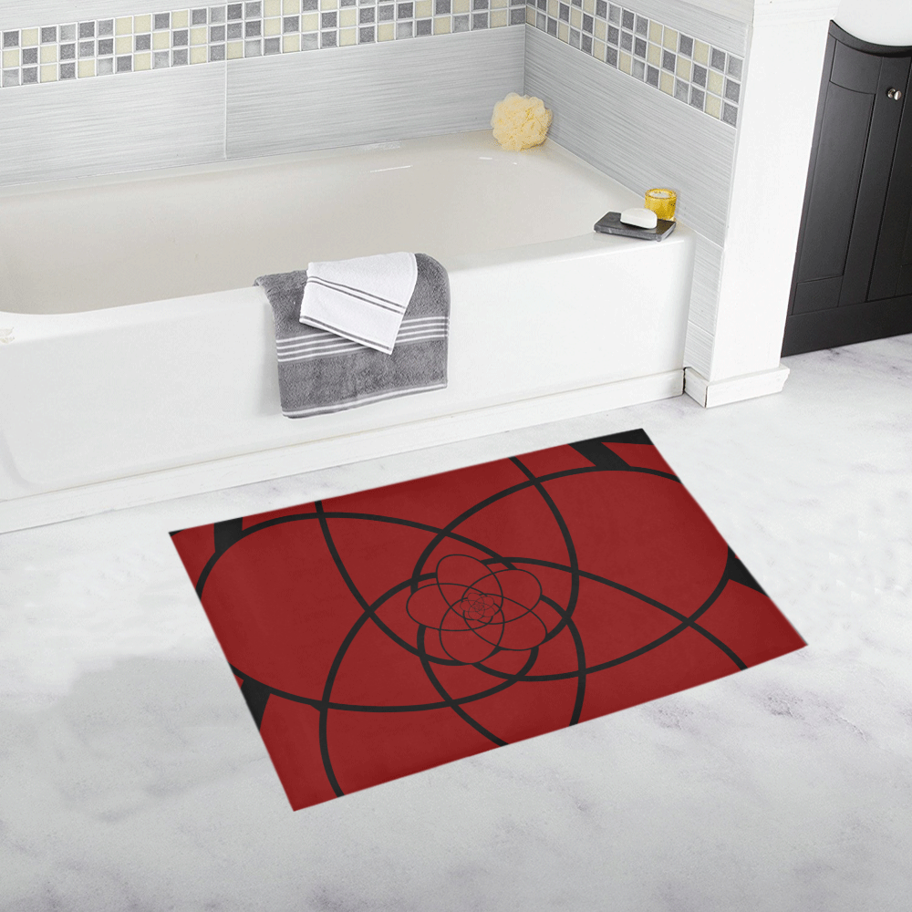 Red baby flower Bath Rug 20''x 32''