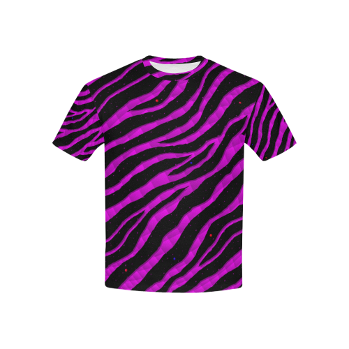 Ripped SpaceTime Stripes - Pink Kids' All Over Print T-shirt (USA Size) (Model T40)