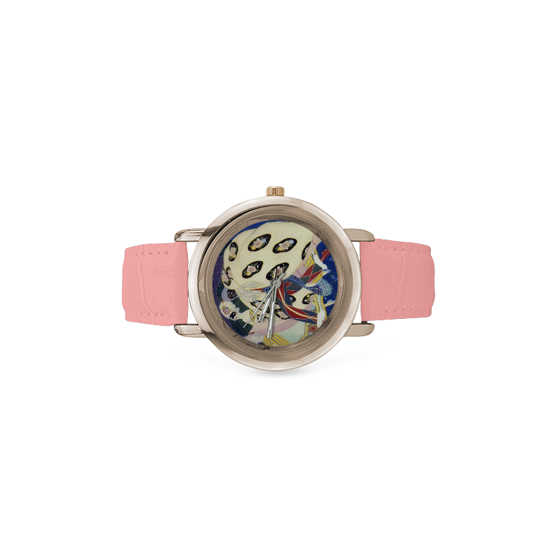 WOMEN Women's Rose Gold Leather Strap Watch(Model 201)