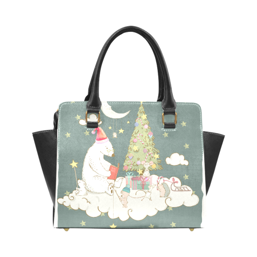 Cute Christmas Dreams Rivet Shoulder Handbag (Model 1645)