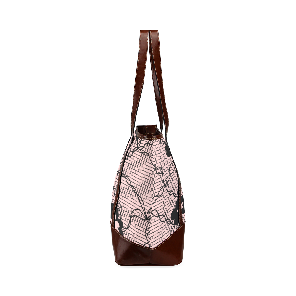 Exquisite lace pattern background 01 2 Tote Handbag (Model 1642)