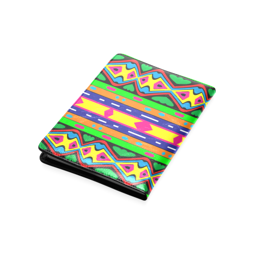 Distorted colorful shapes and stripes Custom NoteBook A5