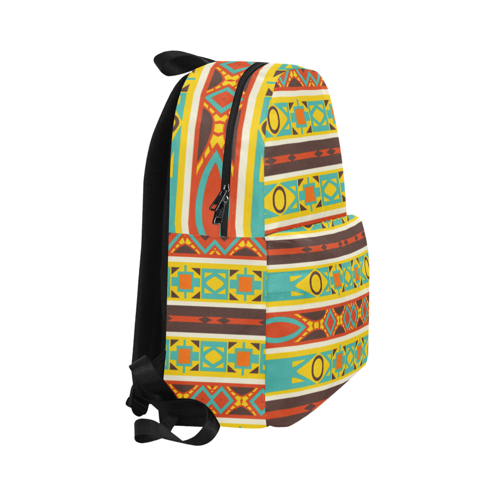 Ovals rhombus and squares Unisex Classic Backpack (Model 1673)