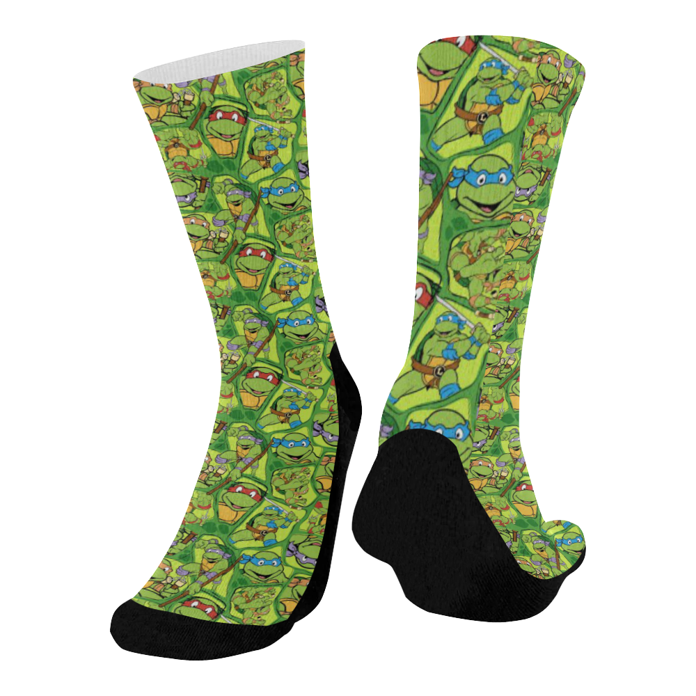 Teenage Mutant Ninja Turtles Mid-Calf Socks (Black Sole)