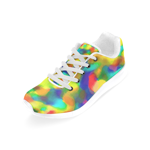 Colorful watercolors texture Men’s Running Shoes (Model 020)
