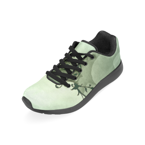 Wonderful flowers, soft green colors Women’s Running Shoes (Model 020)