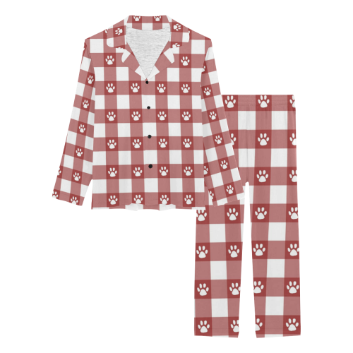 Plaid and paws Women's Long Pajama Set