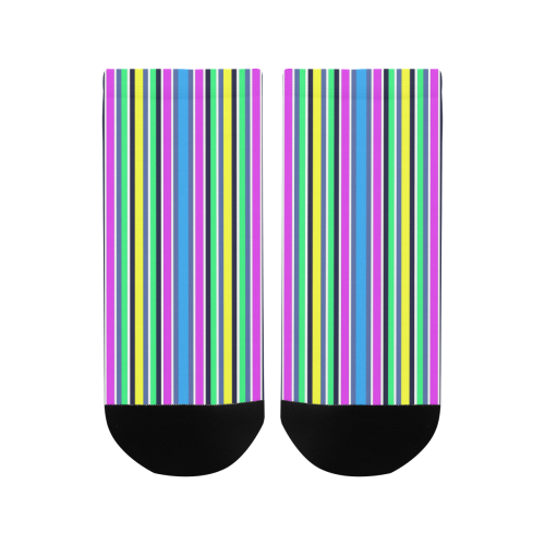 Vivid Colored Stripes 1 Men's Ankle Socks