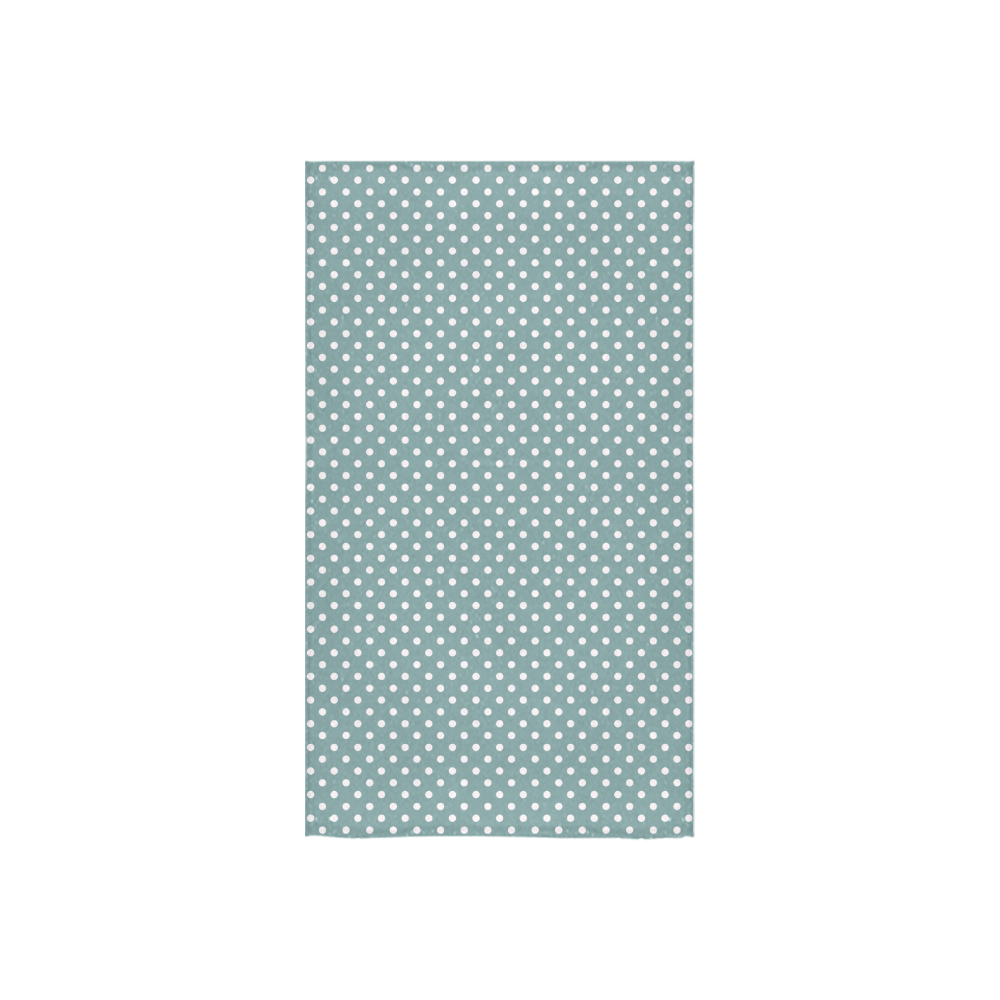 Silver blue polka dots Custom Towel 16"x28"