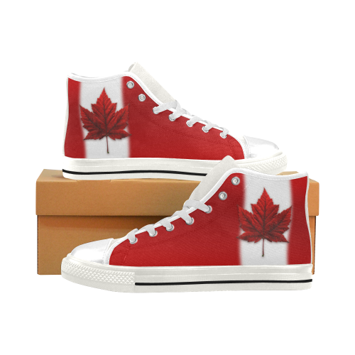 Canada Flag Sneakers Men's Canada Day Hightop Shoes Men’s Classic High Top Canvas Shoes (Model 017)