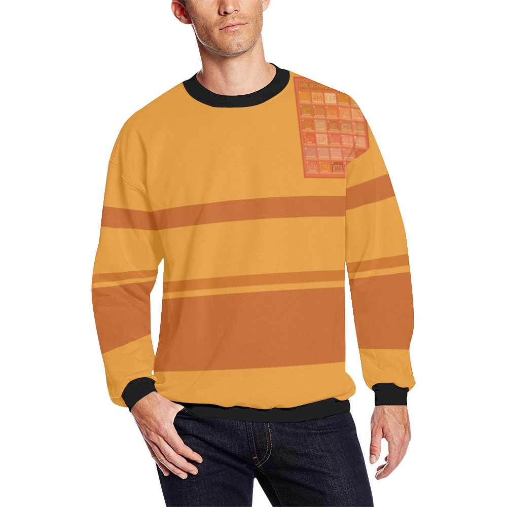 Lucky Charm Jacket 04-02 Men's Oversized Fleece Crew Sweatshirt (Model H18)