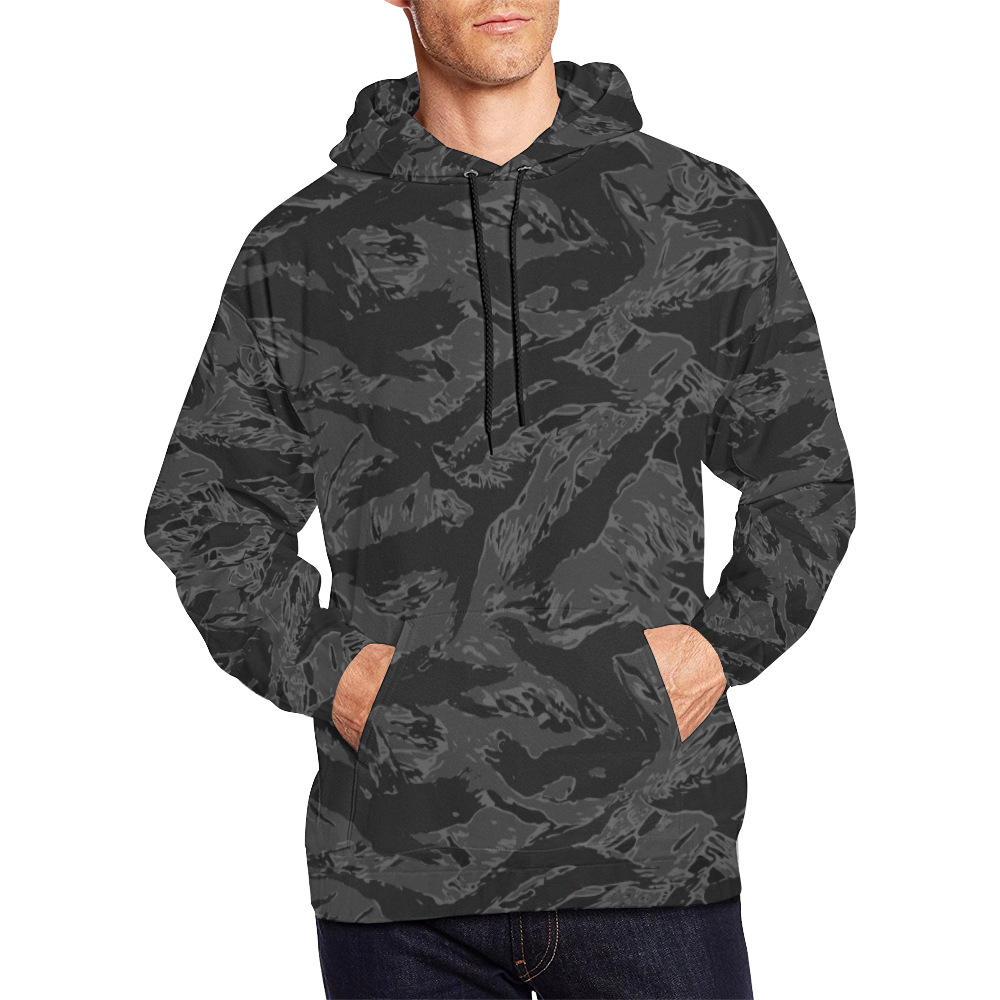 Tiger Stripe Night camouflage All Over Print Hoodie for Men (USA Size) (Model H13)