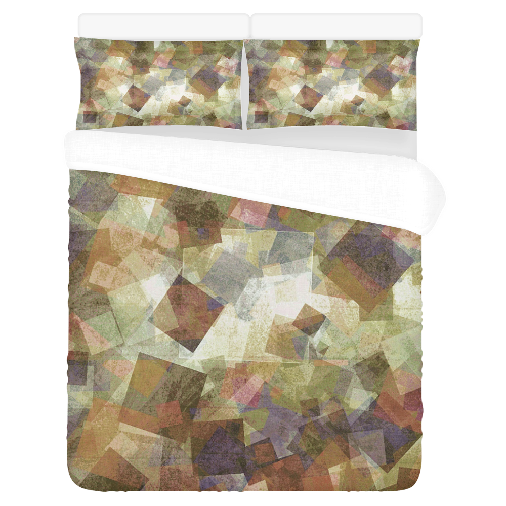 abstract squares 3-Piece Bedding Set
