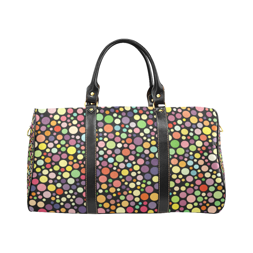 Colorful dot pattern New Waterproof Travel Bag/Small (Model 1639)